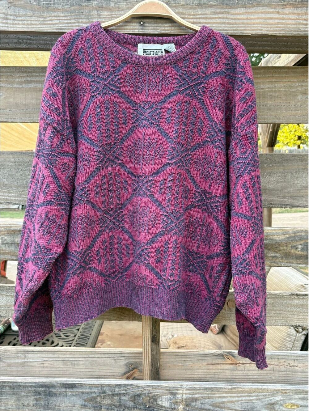 Vintage 90's White Oak acrylic sweater Size L
